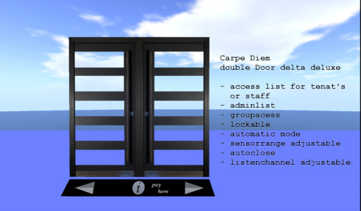 Carpe Diem lockable double Door deluxe Mod.43 with access control