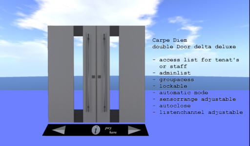 Carpe Diem lockable double Door deluxe Mod.41 with access control
