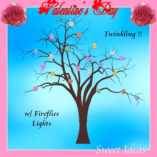 Sweet Ideas * Valentine Twinkling Conversation Heart Tree