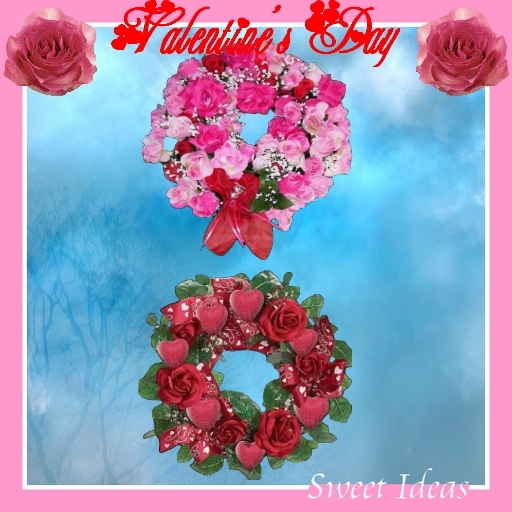 Sweet Ideas * Valentine Wreaths Roses Set  (Boxed)