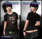 Womens MESH Shirt - ROSE SKULL
