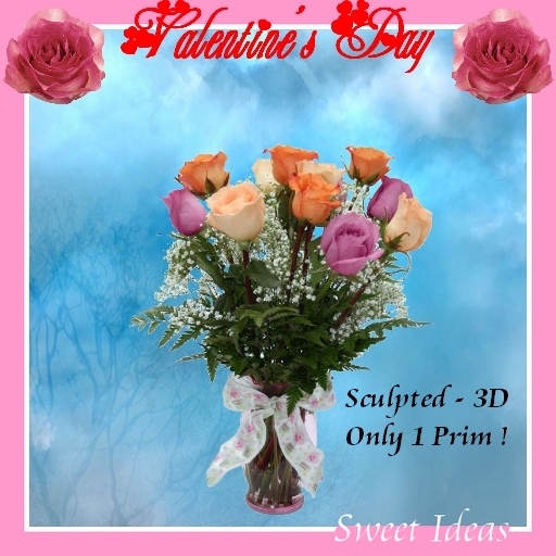 Sweet Ideas * Valentine Bouquet Multicolor Roses