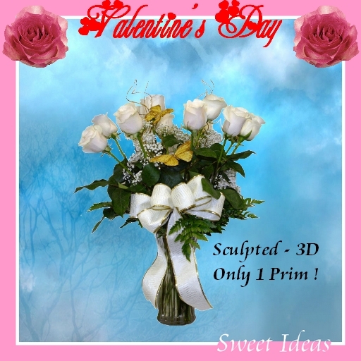 Sweet Ideas * Valentine Bouquet 24 Roses White