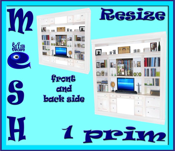 ❤️ [ Su ] MESH 1 PRIM COMPUTER DESK  TURKBUKU