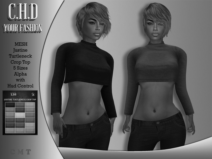 Demo [C.H.D] Justine Turtleneck Crop Top