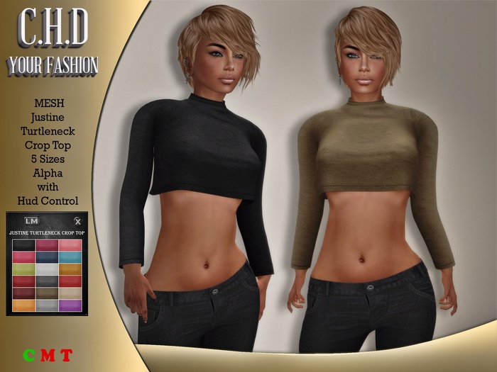 [C.H.D] Justine Turtleneck Crop Top