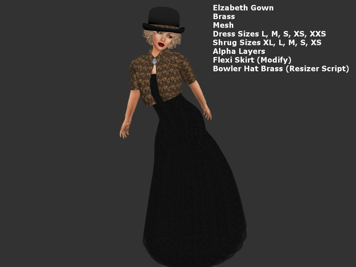 Elzabeth Gown Brass