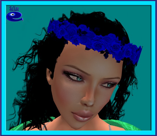 ! " Su Xue " HEADBAND ROSE RESIZE URLA BLUE
