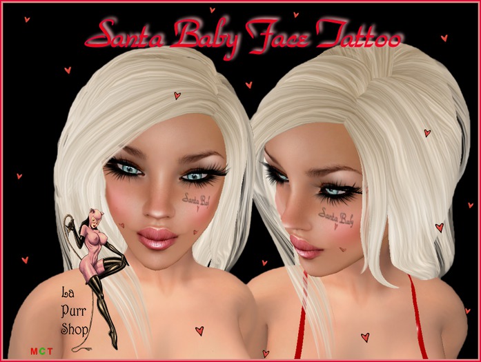 Santa Baby Face Tattoo