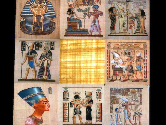 9 egyptian-papyrus textures