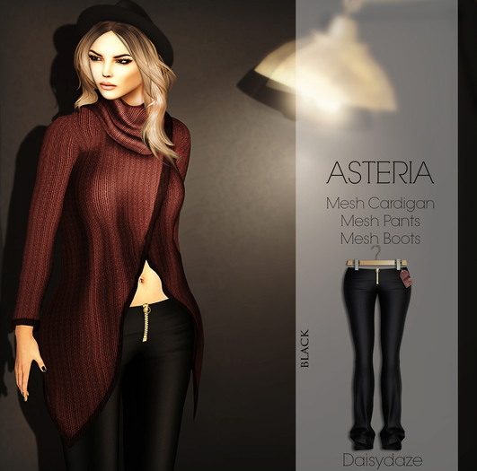 *Asteria Creations - Daisydaze Mesh Sweatpants - Black