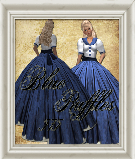 SHabby Chic Blue Ruffles Outfit