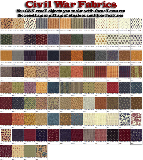 Shabby Chic Vintage Civil War Fabric Textures