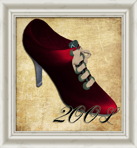 Shabby Chic Wine with Brown Laces Shoes