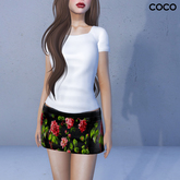 *COCO*_MiniSkirt_RedFlowersBlack