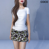 *COCO*_MiniSkirt_WhiteFlowers