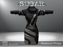 SUGAR - Abstract Dress - BLACK