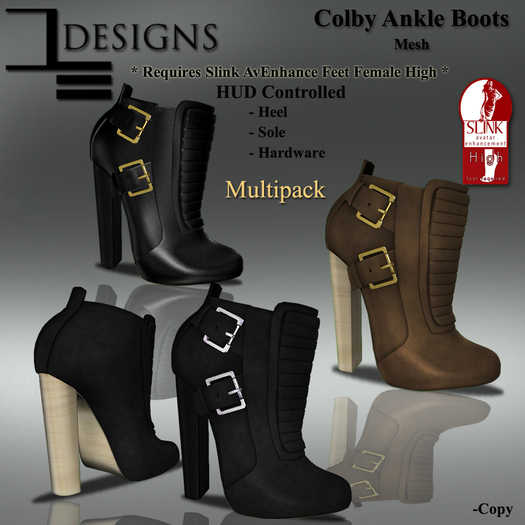 DE Designs - Colby Ankle Boots - Multipack
