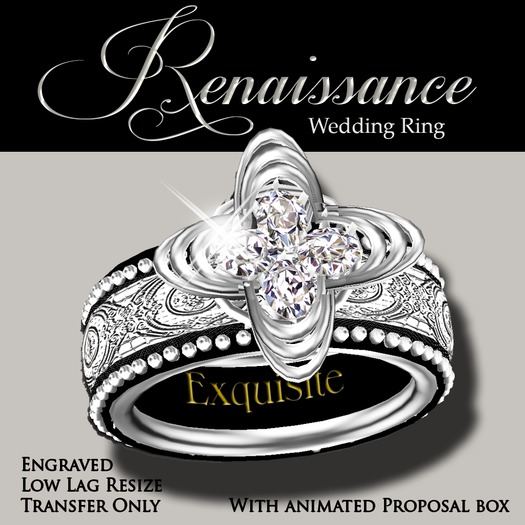 Exquisite Renaissance Wedding Ring Platinum 