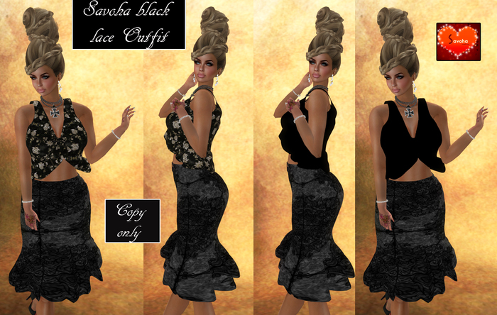 Savoha black lace Outfit