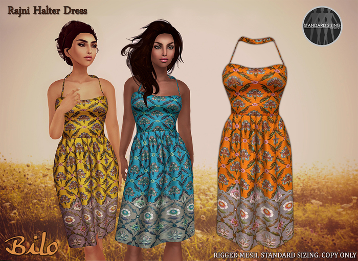 Bilo - Rajni Halter Dress Cardinal
