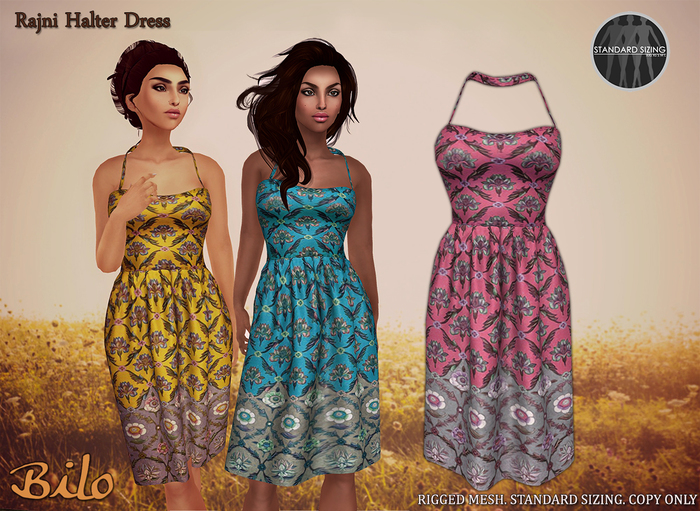 Bilo - Rajni Halter Dress Cardinal