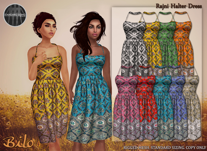 Bilo - Rajni Halter Dress Cardinal