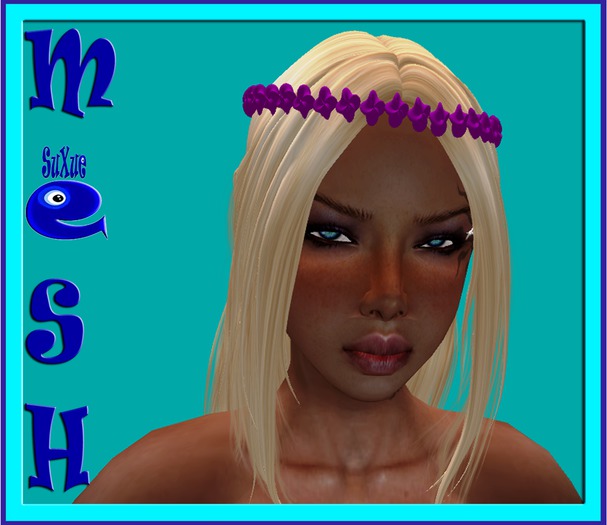 ! " Su Xue " MESH WEDDING CIRCLET HALIKARNAS PURPLE