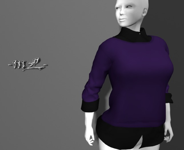 -mL- Nerea Shirt - BlackPurple