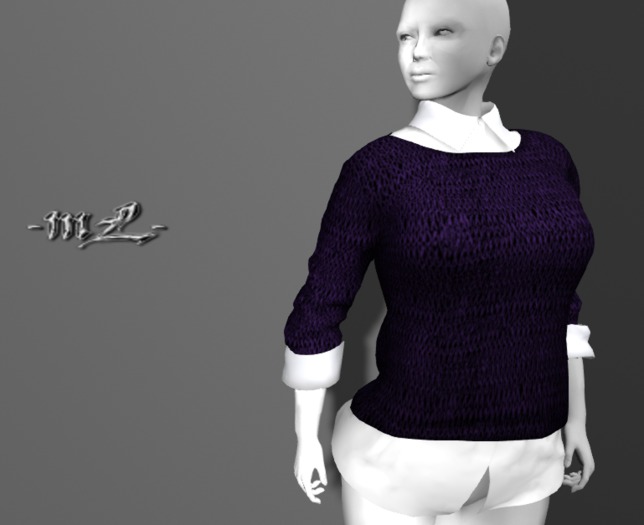 -mL- Nerea Shirt - WhitePurple