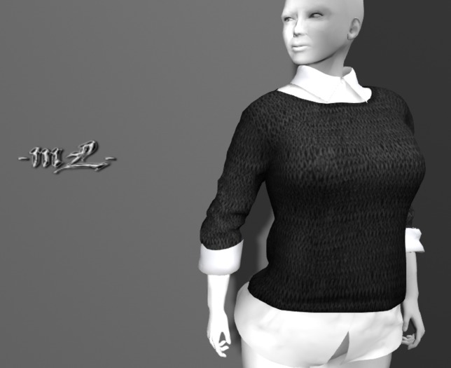 -mL- Nerea Shirt - WhiteGrey