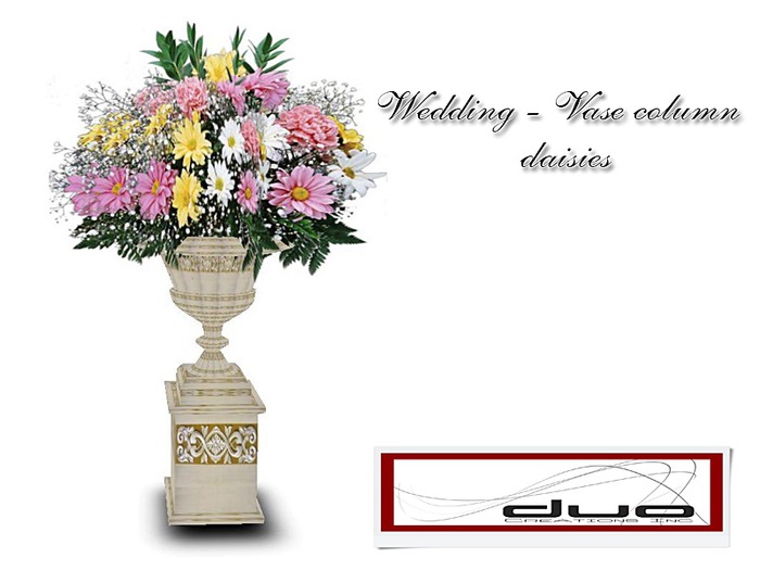 Wedding - Vase column - daisies !!!!!! GIFT !!!!!!!