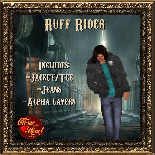 Men's Ruff Rider Outfit-Black/Teal BOXED