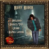 Men's Ruff Rider Outfit-Black/Teal BOXED