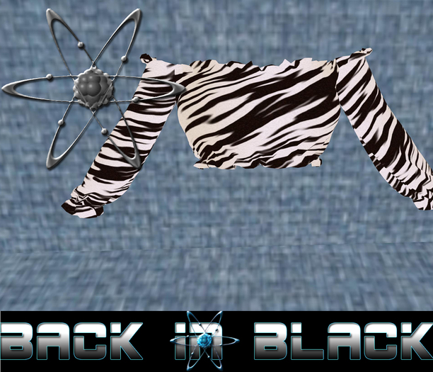[!n] Off Shoulder ZEBRA Blouse Cropped