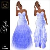 JCD Lyla Blue Mesh Gown 