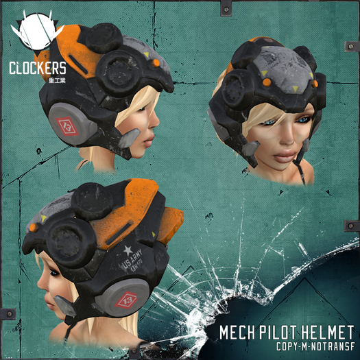 CLOCKERS // Mech Pilot Helmet (Rez+RightClick+Open)