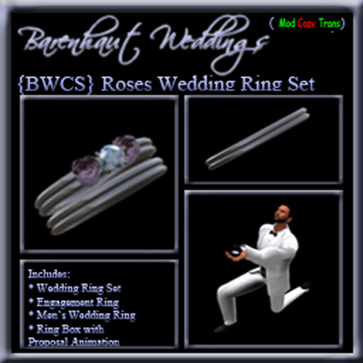 {BWCS} "Roses" Wedding Rings
