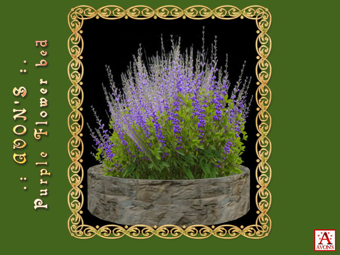 .: AVON'S :. Purple Flower bed