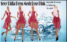 LSR - Sexy Lidia Dress Mesh Rose Pink