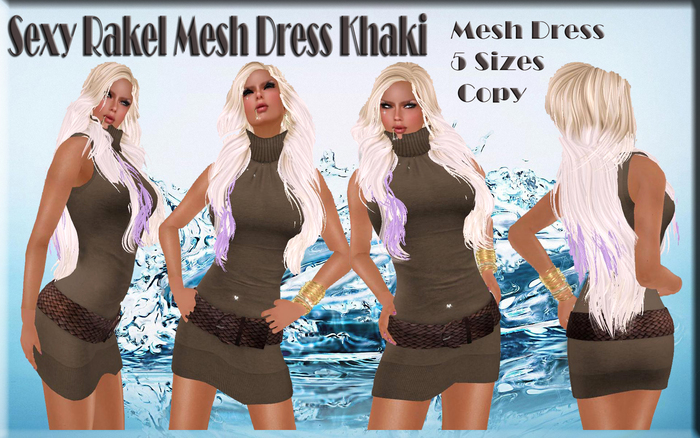 LSR - Sexy Rakel Mesh Dress Khaki