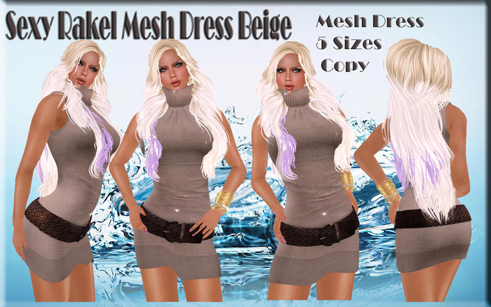 LSR - Sexy Rakel Mesh Dress Beige