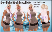 LSR - Sexy Rakel Mesh Dress Beige