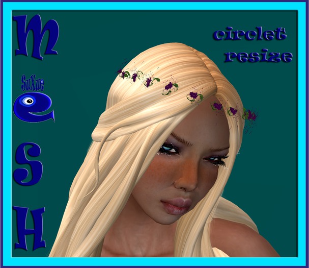 ! " Su Xue " MESH CIRCLET LITTLE FLOWERS MILAS DARK PURPLE