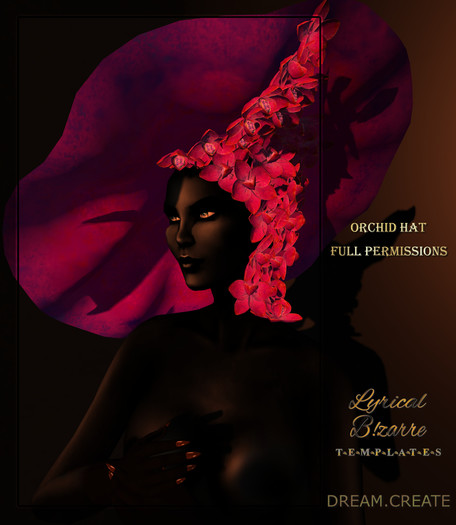 !Lyrical B!zarre Templates! - Orchid Hat MESH FP