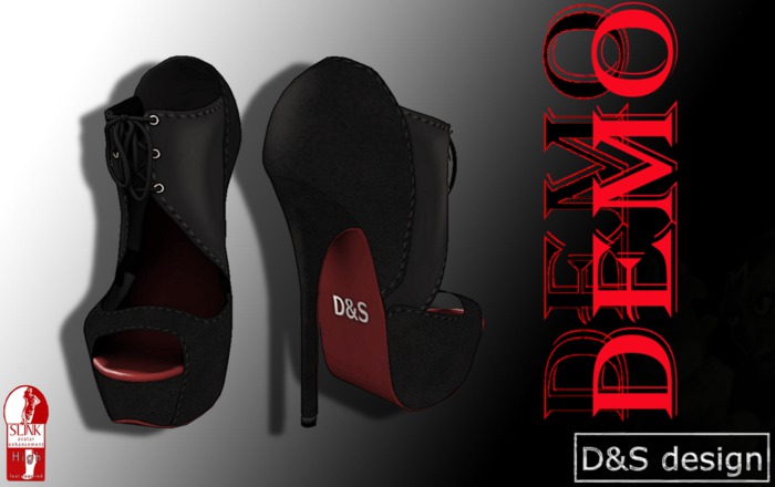 D&S design  DEMO MESH   Platform Heels