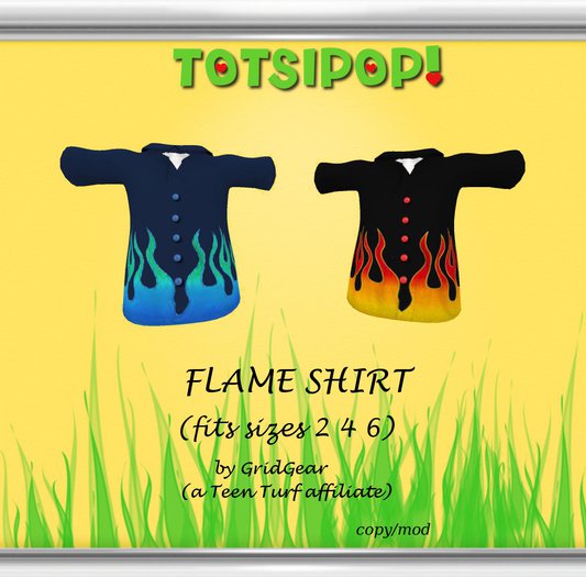 TOTSIPOP! Flame Mesh Clothing Set