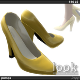 [look] Gold Pumps