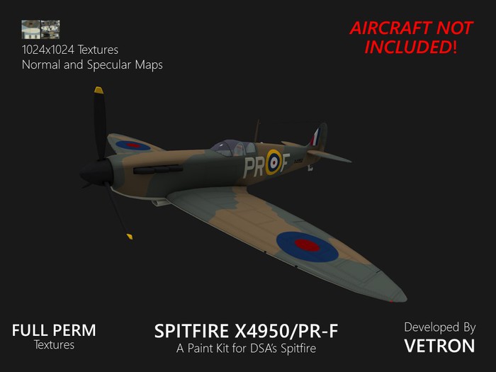 [Vetron] Spitfire X4950/PR-F