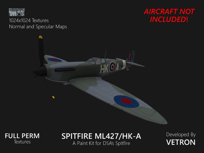 [Vetron] Spitfire ML427/HK-A